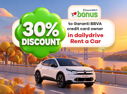 Discount for Garanti BBVA Cards