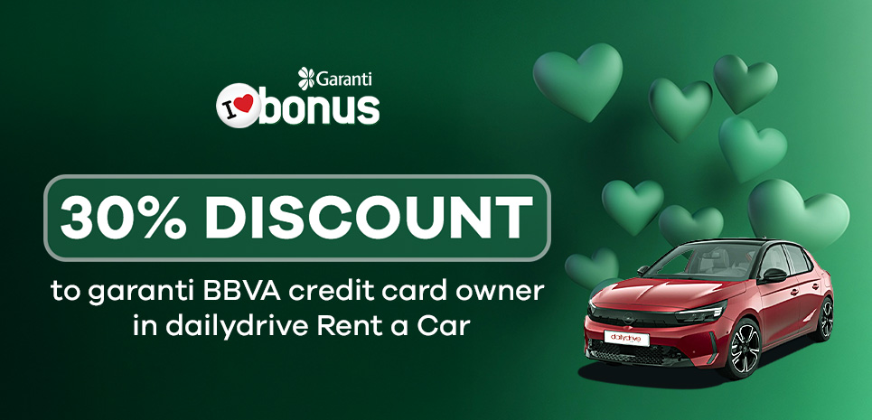 Discount for Garanti BBVA Cards